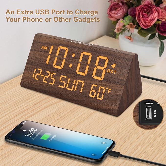 DreamSky Digital Alarm Clocks for Bedrooms - Image 5