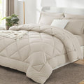 CozyLux King Size Comforter Set Beige by CozyLux