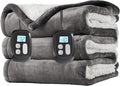 LaffyLo Electric Heated Blanket King Size 90 x 100, Dual Control, Fast Heating by LAFFYLO