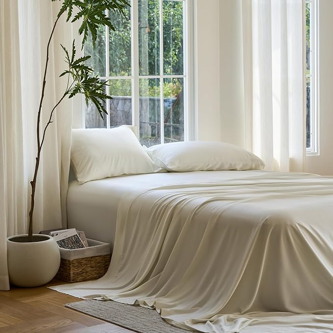 DOZ Sheet Set, 100% Viscose derived from Bamboo, Organically Grown, Buttery Soft by DOZ