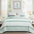 Quilt Set King Size, 3 Piece Soft Lightweight Microfiber Quilt Bedding Set by HOME
