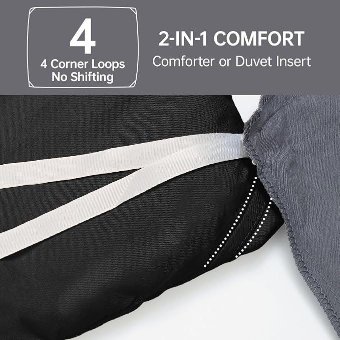 MUXHOMO Black Full Comforter Sets, All Season Ultra Soft Down Alternative - Image 6