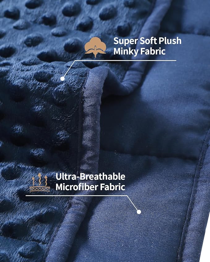 Mr. Sandman Weighted Blanket for Adults, Minky Heavy Blanket for Woman - Image 4