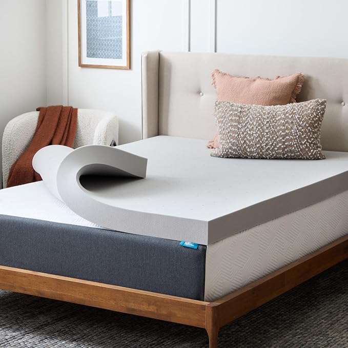 Lucid 4 Inch Bamboo Charcoal Infused Memory Foam Mattress Topper by Lucid