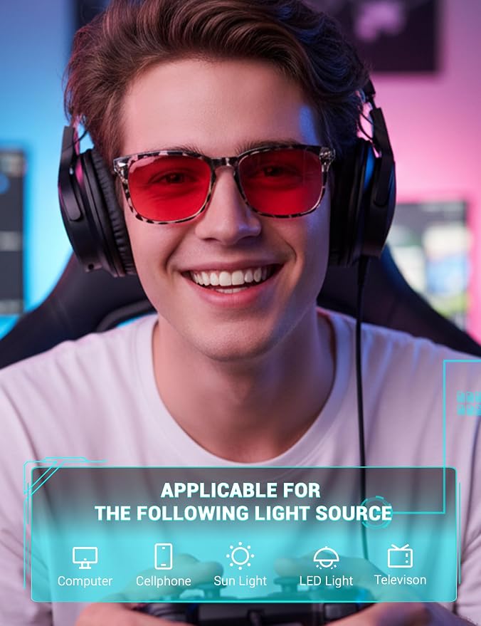 TIJN Sleep Glasses with Blue Green Light Blocking, Screen Fatigue & UV - Image 3