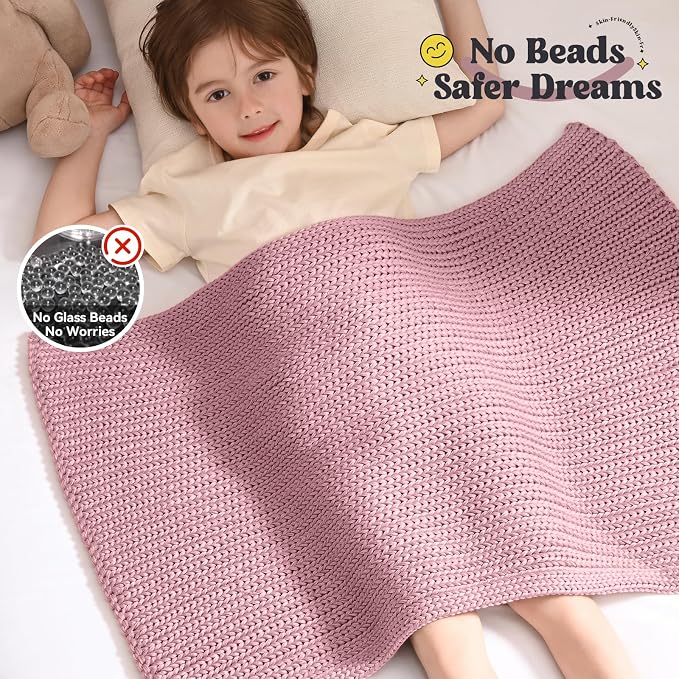 Guohaoi Knitted Weighted Lap Pad No Beads Cooling Weighted Blanket Kids - Image 3