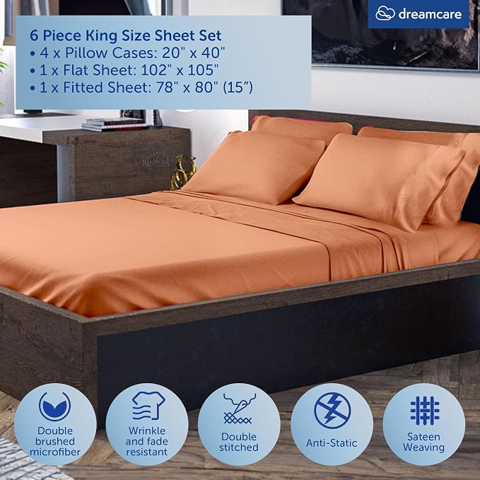 DREAMCARE King Size Sheets Set - Image 6