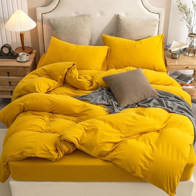 PURE ERA Jersey Knit Duvet Cover Set 100% T-Shirt Cotton Super Soft Comfy 3pc by PUREERA