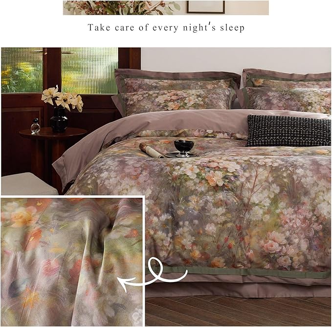 mixinni Vintage Floral Duvet Cover Set - Image 6