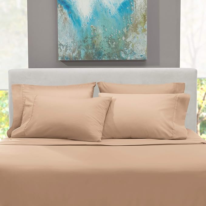 Hearth & Harbor Luxury Soft 6 Piece Bed Sheet Set Extra Deep Pocket Fitted - Image 8