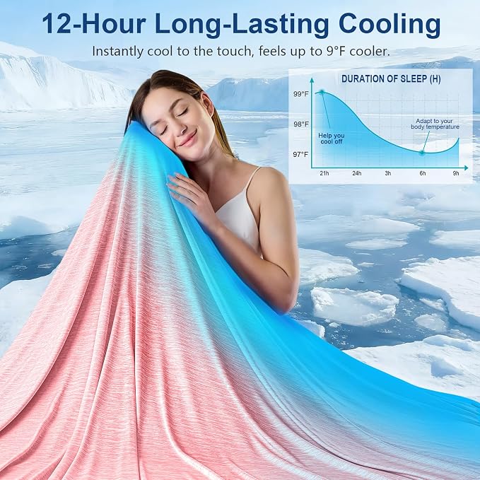 KMUSET Cooling Blanket Queen Size, Double Sided Summer Cooling Blankets - Image 2