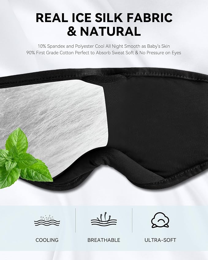 MUSICOZY Sleep Headphones Masks, Sleeping Masks Headphones Wireless Music Mask - Image 3