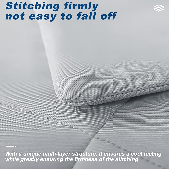 Cooling Comforter Twin Size, Double-Sided Cold Tech Fabric Quilted Bed - Image 4