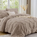 Sasttie Full Size Comforter Set, 7-Piece Bed in a Bag, Pintuck Bedding Set by SASTTIE