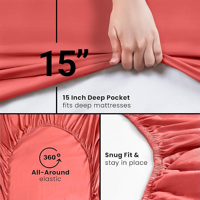 Utopia Bedding Queen Fitted Sheet - Image 3