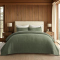 EVERGRACE Cross Stitch Pre-Washed Cotton Quilt Bedding Set Queen Size, by EVERGRACEHOME