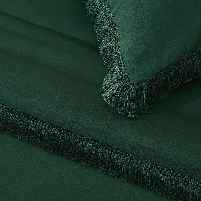 Andency Comforter Oversized King Dark Green 120x98, 3 Pieces Boho Winter - Image 7