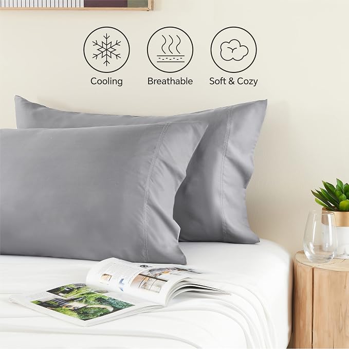 BEDELITE Pillow Cases Queen Size Set of 2, Rayon Derived from Bamboo, Cooling - Image 4