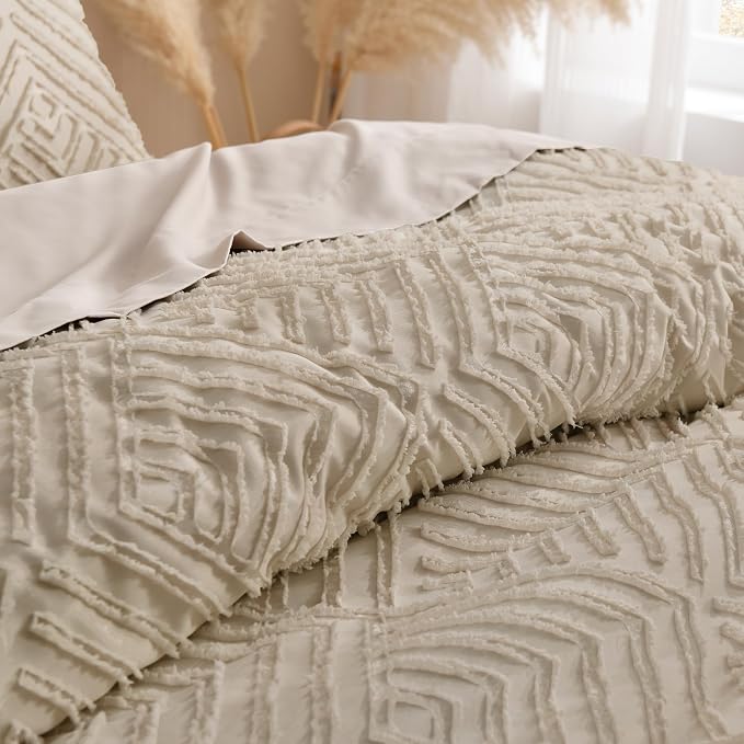 Andency Khaki Comforter Full Size, 3 Pieces Boho Lightweight Fluffy Bedding - Image 5