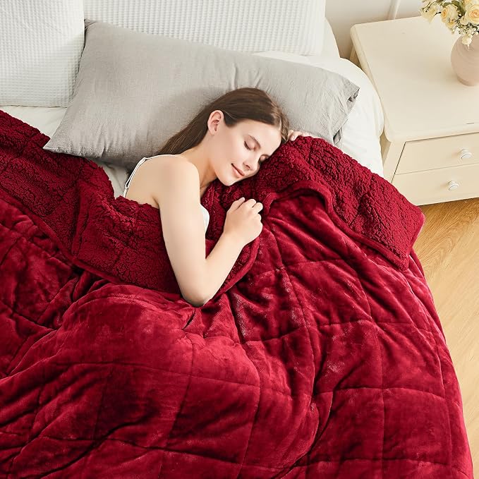 Cottonblue Sherpa Weighted Blanket by Cottonblue
