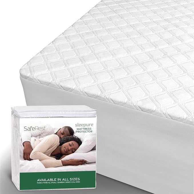 SafeRest Sleepure Waterproof Mattress Protector King Size by SafeRest