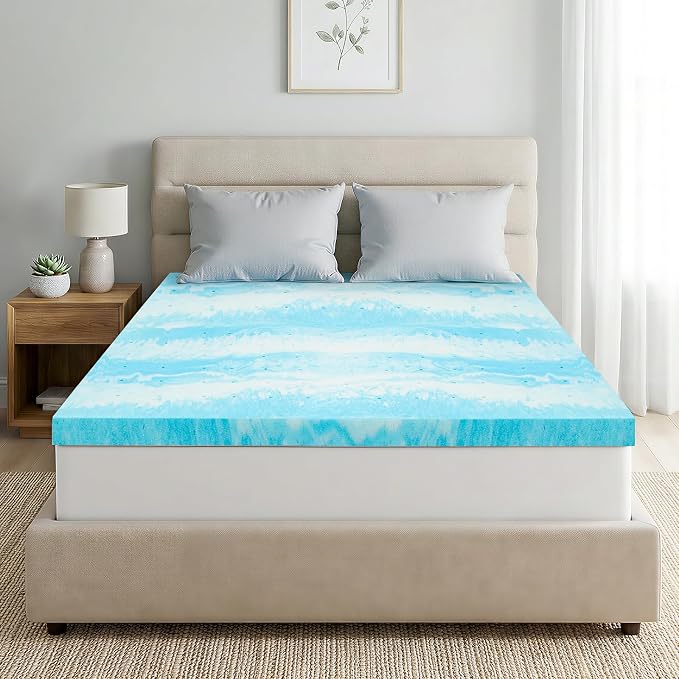 IULULU Cal King Size Mattress Topper, 4 Inch Gel Memory Foam Topper, Plush by IULULU
