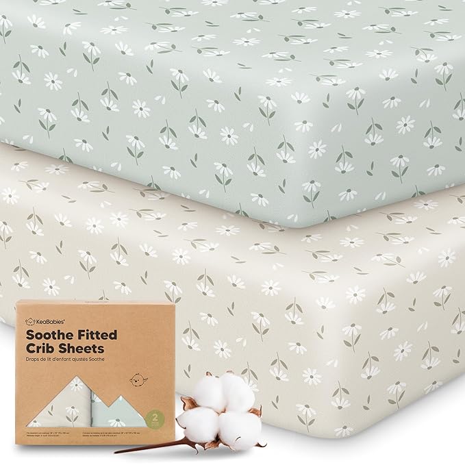 KeaBabies 2-Pack Organic Crib Sheets by KeaBabies