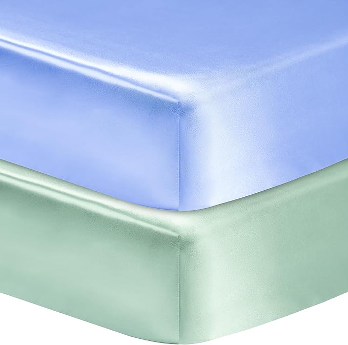 GUNTAIL 2 Pack Satin Soft Crib Sheet by GUNTAIL