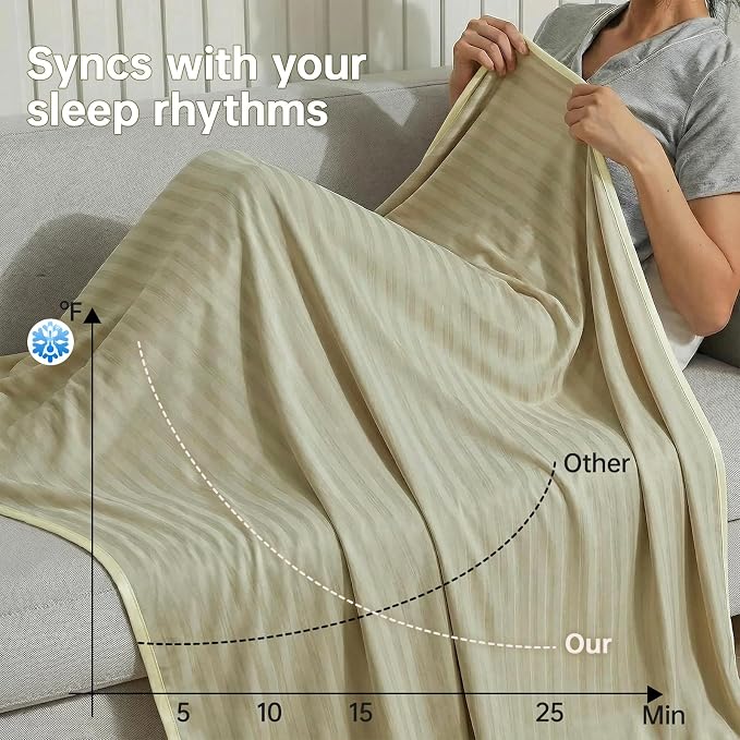Guohaoi Cooling Throw Blanket for Hot Sleepers, Arc-Chill Q-Max >0.5 Cool Fiber - Image 4
