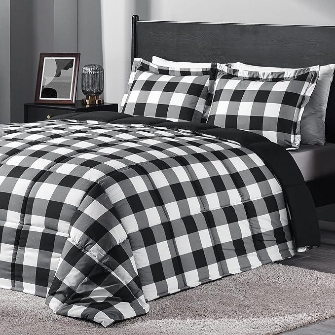 downluxe Lightweight Plaid Comforter Set by Downluxe