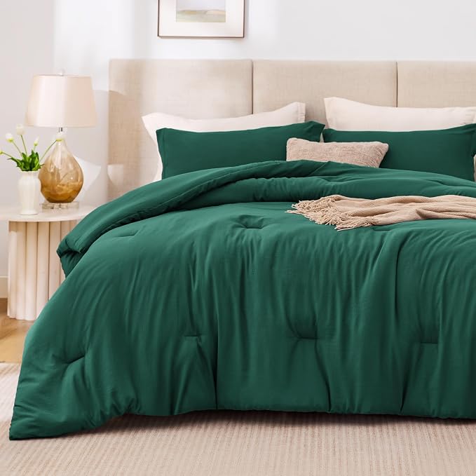 Love's cabin Dark Green Twin/Twin XL Comforter Set, 2-Piece Prewashed Bed Set - Image 2