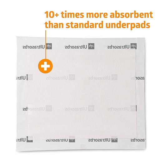 Medline Ultrasorbs Drypads, Super Absorbent Disposable Bed Pads, Large - Image 4