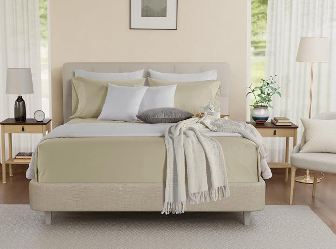 100% Egyptian Cotton Sheets California King Size, 800TC Breathable Bed Sheet Set - Image 3