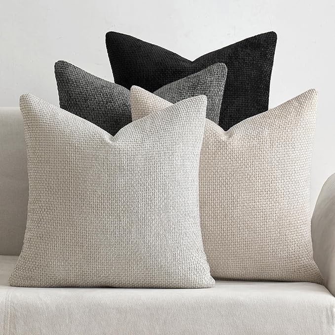 MIULEE Pack of 4 Halloween Couch Throw Pillow Covers 20x20 Inch Neutral by MIULEE