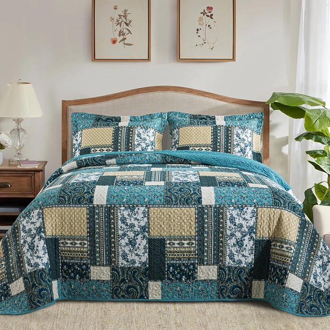 BEDIFANY Cotton California King Size Quilt Set, Lightweight Bedspread Oversized by BEDIFANY