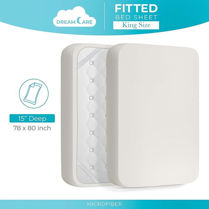 DREAMCARE King Fitted Sheet Only - Image 4