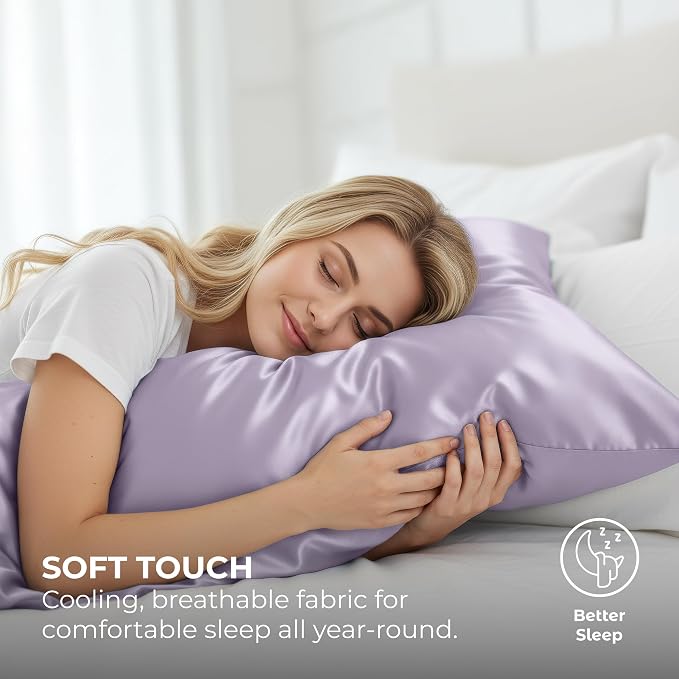 Pure Bedding Satin Pillowcase 2 Pack - Image 3