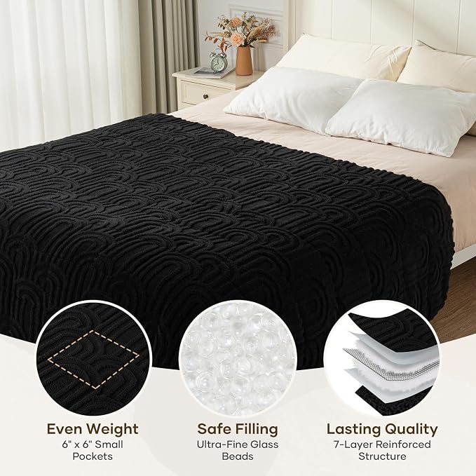 Cottonblue Jacquard Weighted Blanket - Image 4