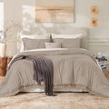 Andency Comforter Full Size Set Khaki, 3 Pieces Boho Winter Lightweight Bedding by Andency
