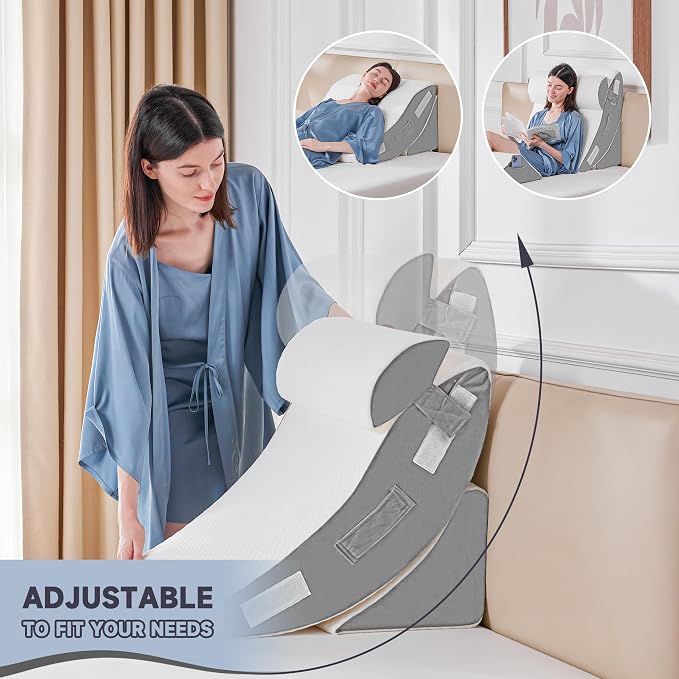 Yojoker 4PCS Orthopedic Bed Wedge Pillow Set - Image 6