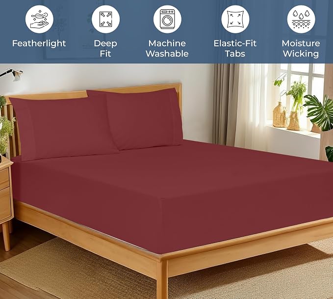 Royale Linens 100% Organic Cotton Fitted Sheet - Image 3