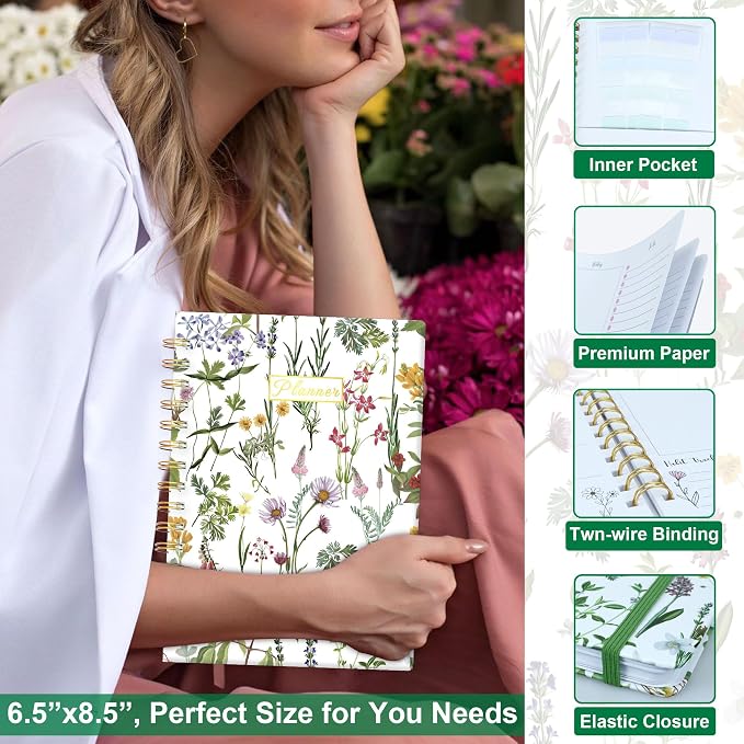 Undated Weekly and Monthly Planner – 12-Month To Do List Notebook Organizer - Image 7