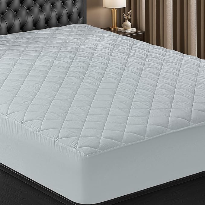 Utopia Bedding Quilted Fitted Mattress Pad, Queen Size, Elastic Fitted Mattress by UTOPIABEDDING