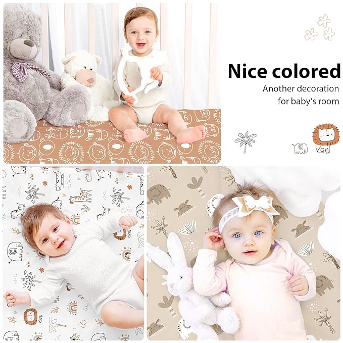 Baby Mini Crib Sheets Boy, Portable 38”x26” Pack and Play Sheets Fitted - Image 9