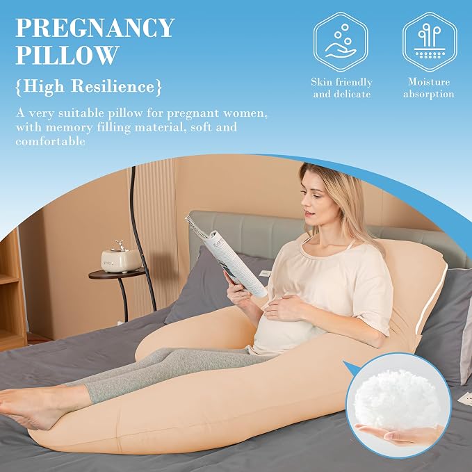 Cute Castle Cooling Cover Pregnancy Pillows, Soft U-Shape Maternity Pillow - Image 4