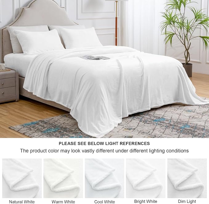 BEDELITE Flannel Sheets Queen Size Bright White - Image 9