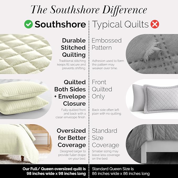 Southshore Fine Living, Inc. Full/Queen Size Quilt Bedding Set, Wrinkle-Free - Image 5