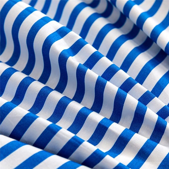 JELLYMONI 100% Natural Cotton 3pcs Striped Duvet Cover Sets, - Image 5