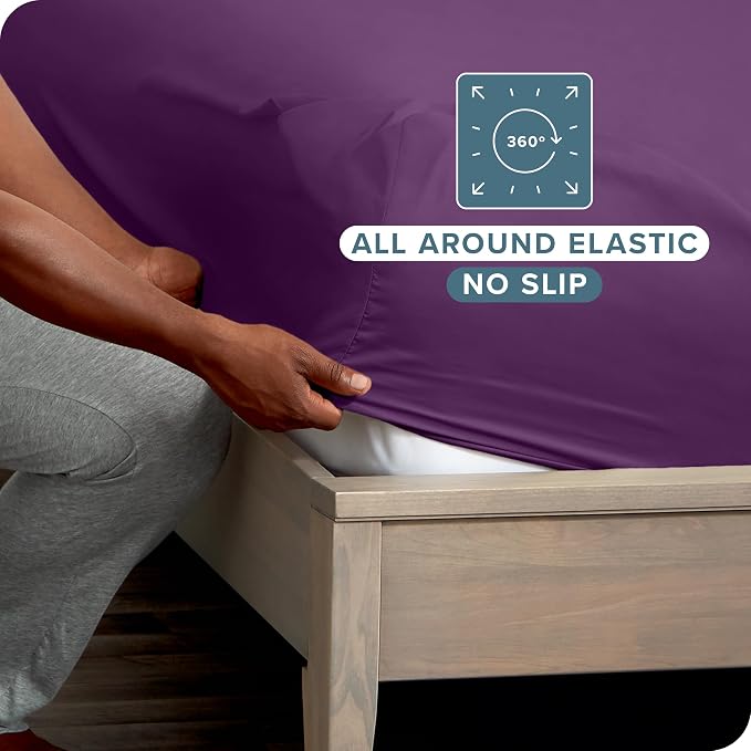Bare Home 2-Pack Fitted Bottom Sheets Queen - Image 3