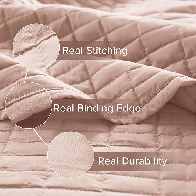 Comfort Spaces Kienna Quilt Set- Double Sided Stitching Design Summer Blanket - Image 4